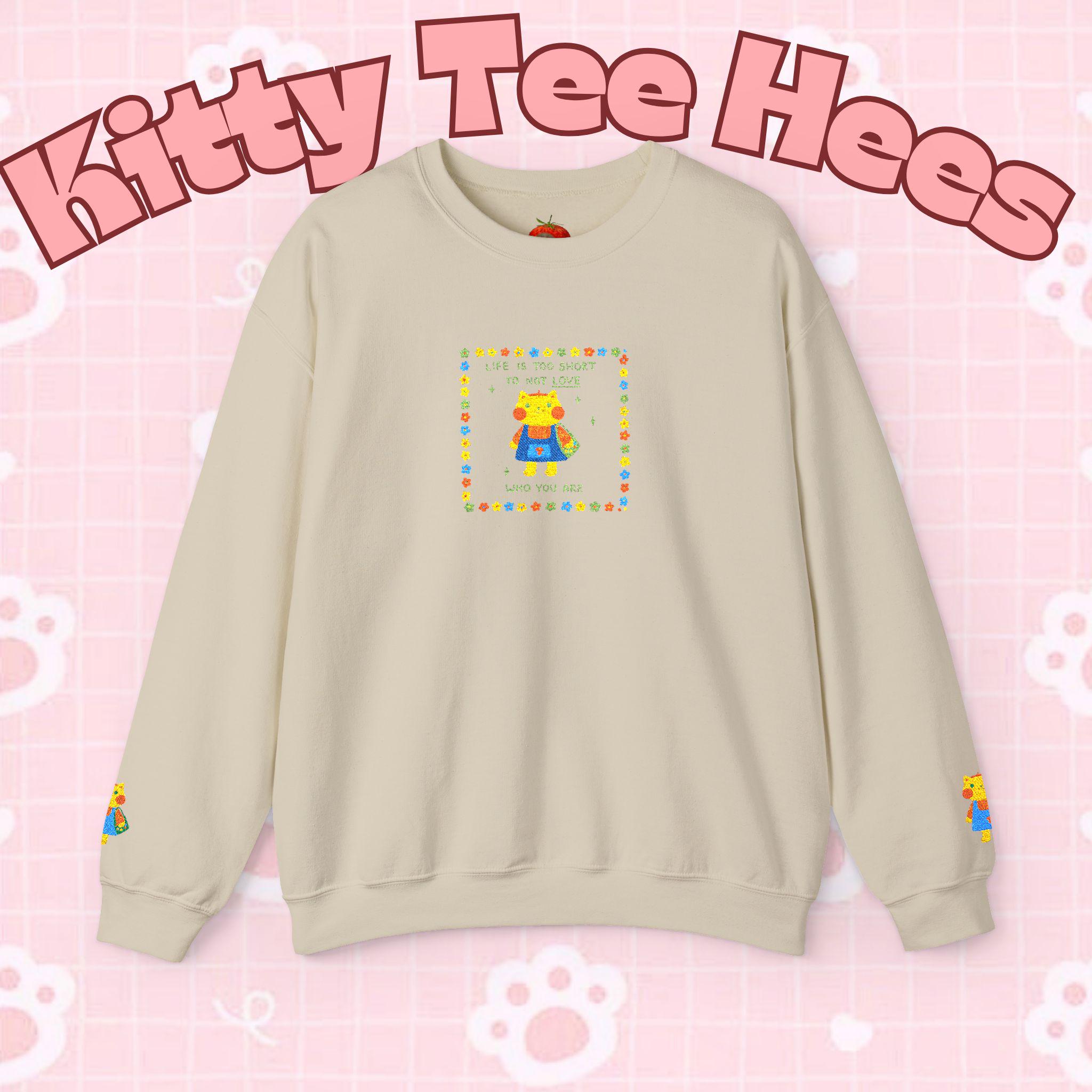 Love Who You Are Kidcore Crewneck Sweatshirt | Retro Colorful Self-Love Design - Kitty TeeHees