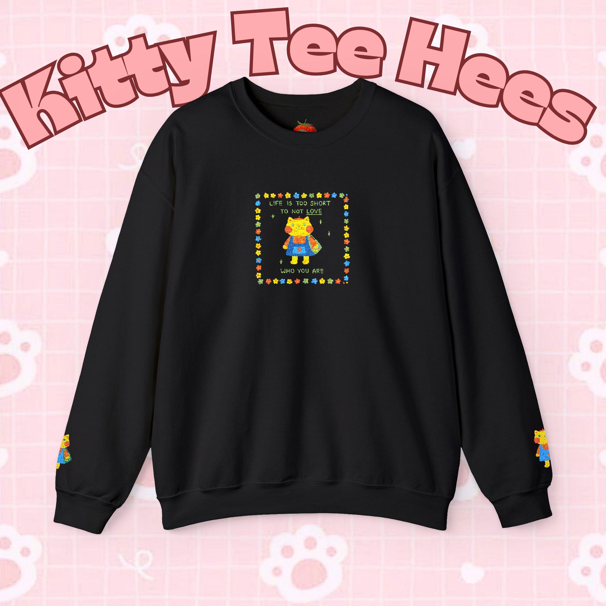 Love Who You Are Kidcore Crewneck Sweatshirt | Retro Colorful Self-Love Design - Kitty TeeHees