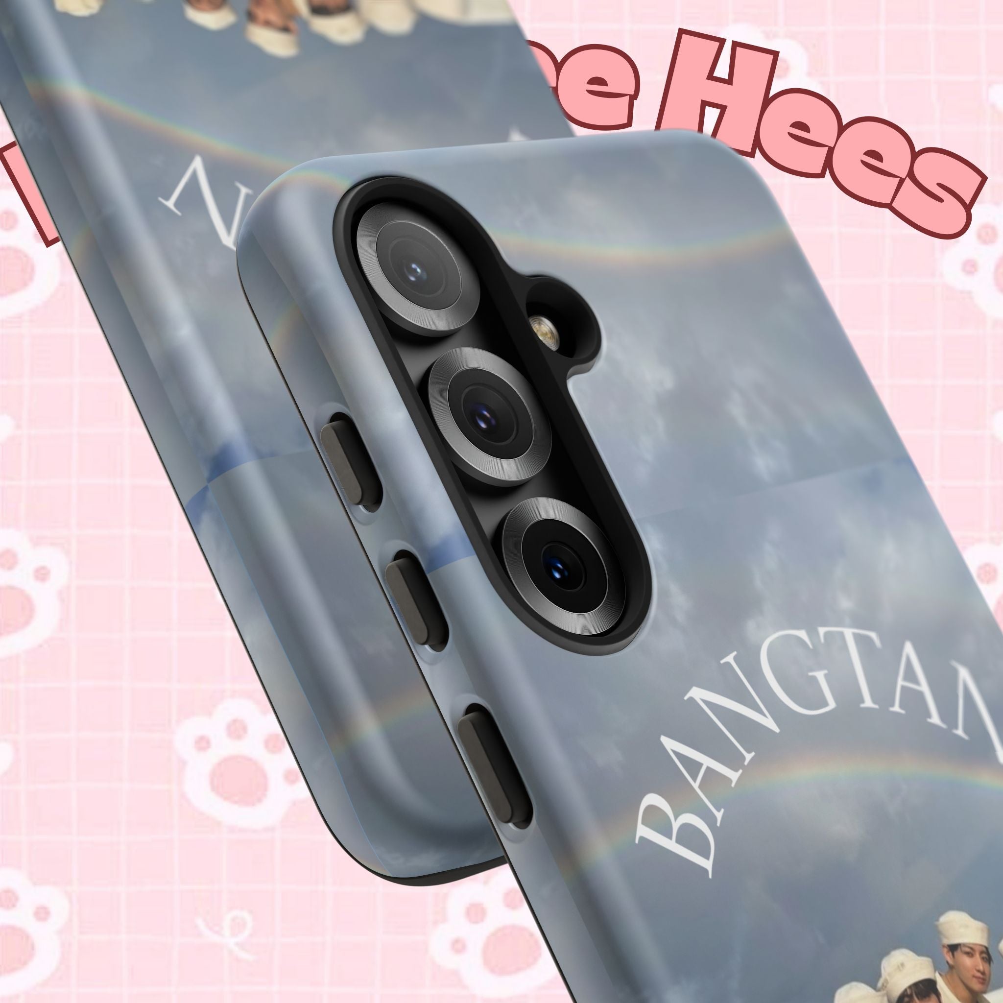 Cute Sailor BTS Swim phone case for iPhone and Samsung, featuring colorful Bangtan Sailor design by Printify.
