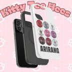 Printify BTS Arirang vinyl record grid phone case featuring cool BTS fan merch design, impact-resistant for durability.