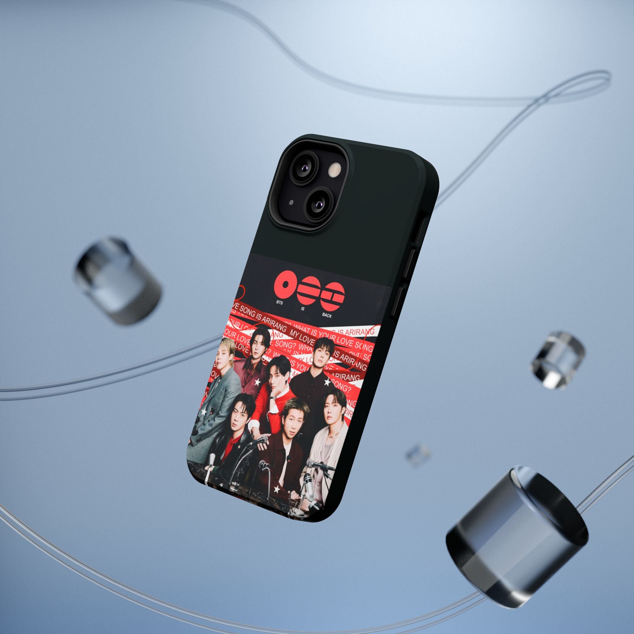 Impact-resistant BTS Arirang phone case featuring Bangtan concert artwork, compatible with various phone models.