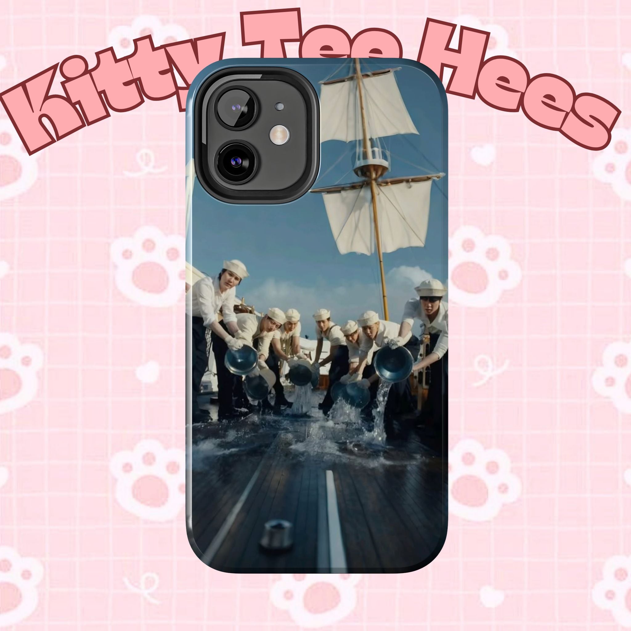 Cute Sailor BTS phone case featuring K-pop design, perfect for BTS Arirang fans, with colorful, sailor-themed artwork.
