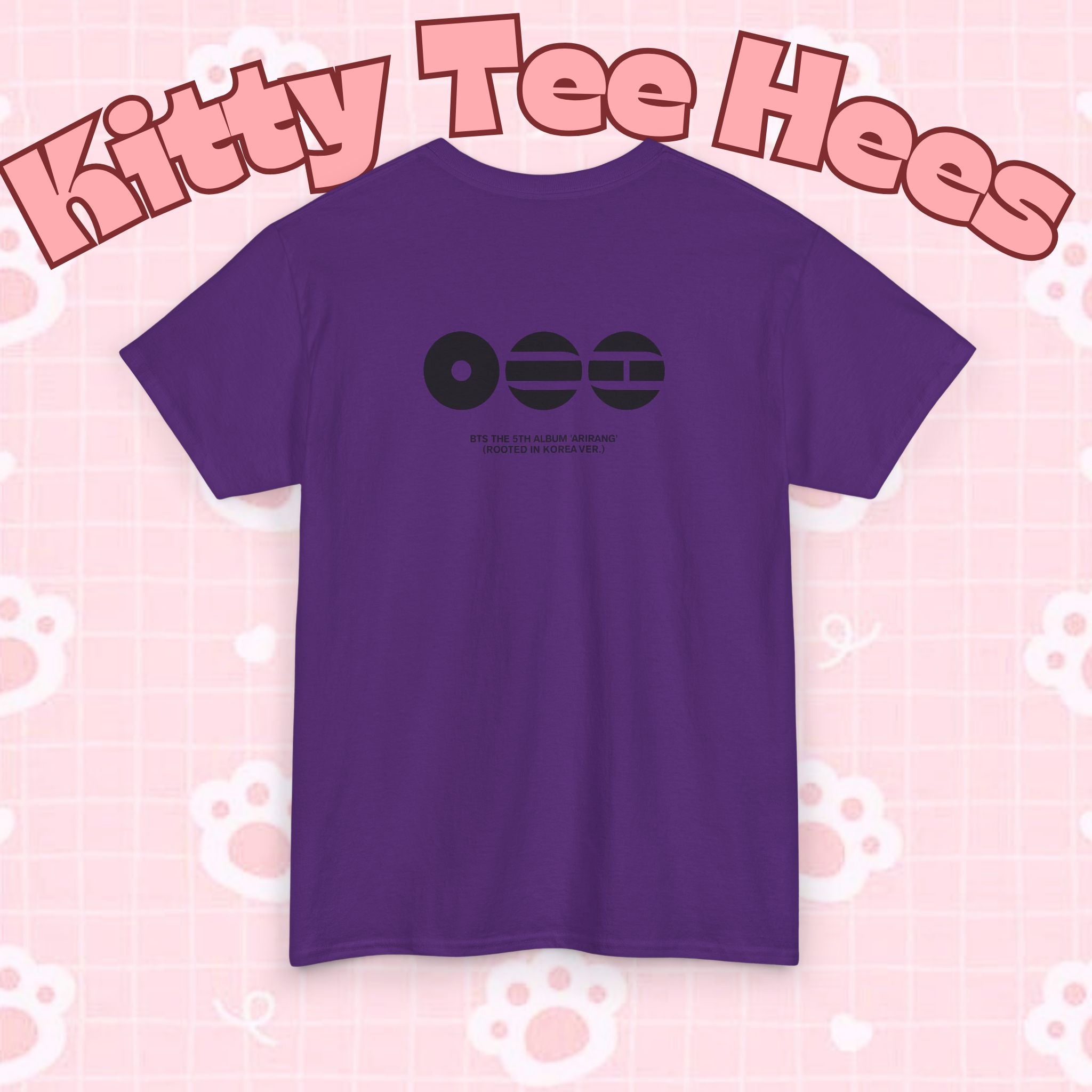 K-Pop inspired BTS concert T-shirt featuring Bangtan Boys graphic design, casual fit, and vibrant print by Printify.