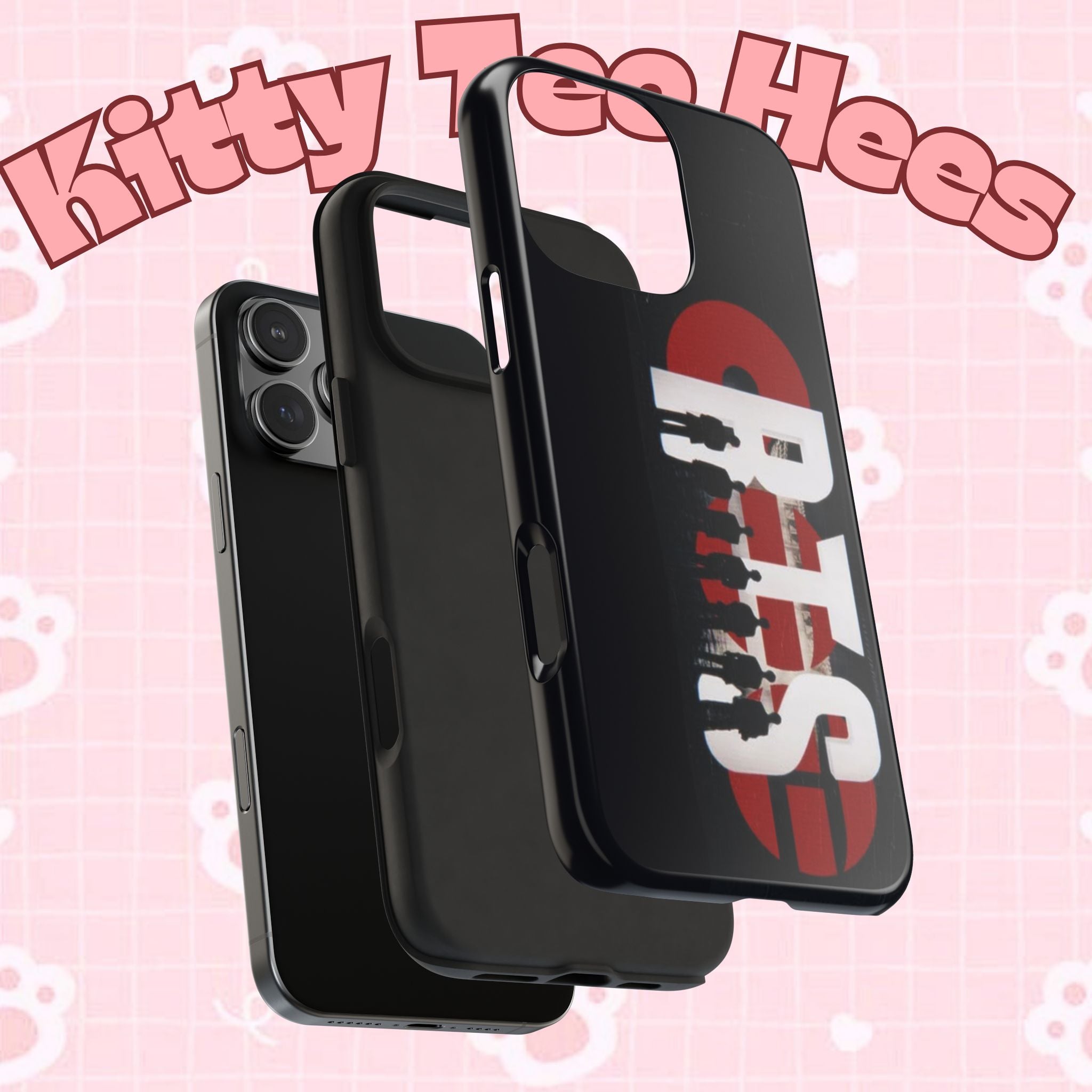 BTS Arirang phone case for iPhone with silhouetted Bangtan logo, protective design, featuring K-pop album artwork by Printify