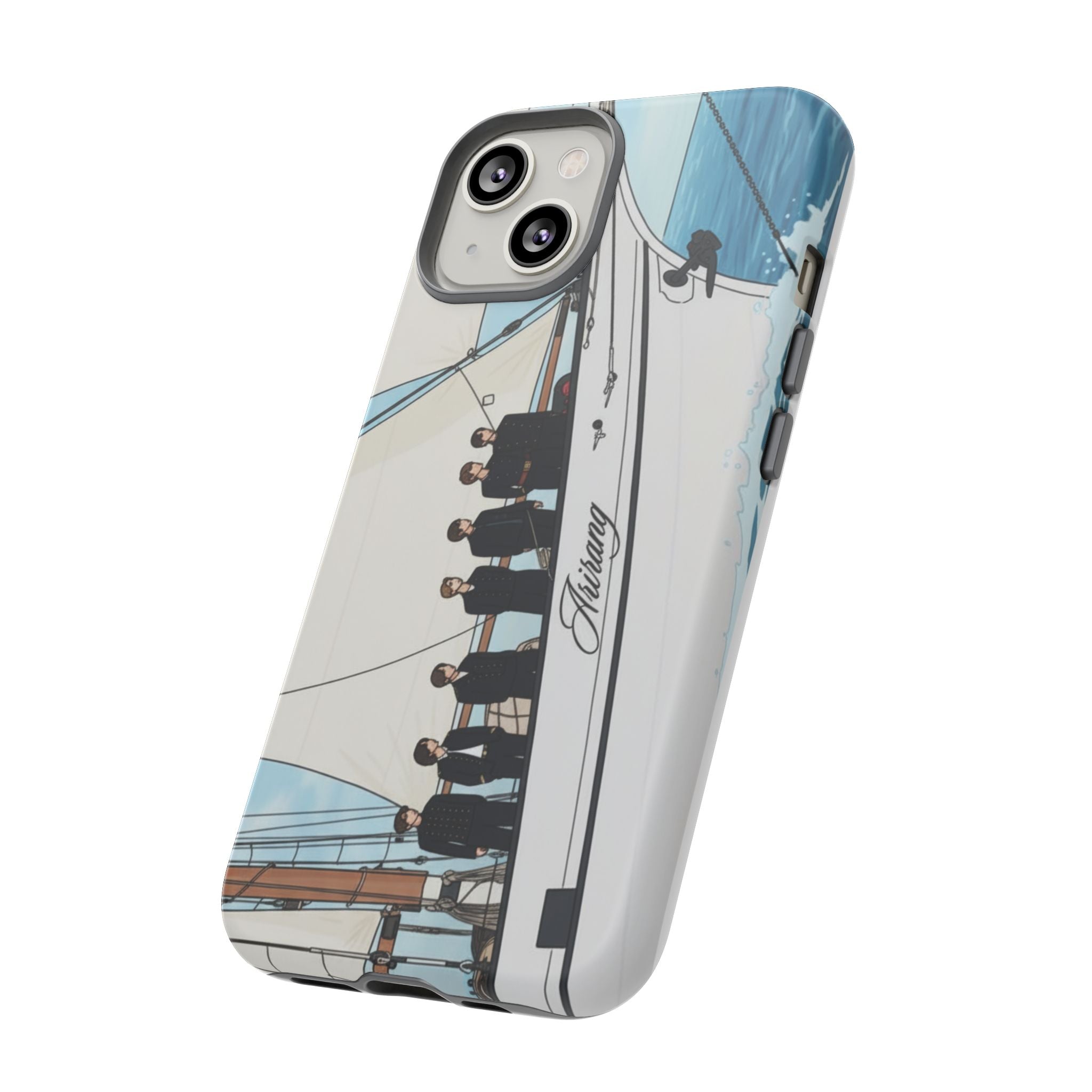 BTS Arirang Swim phone case for iPhone 17 and Samsung, Printify tough concert-themed Bangtan phone case with BTS design