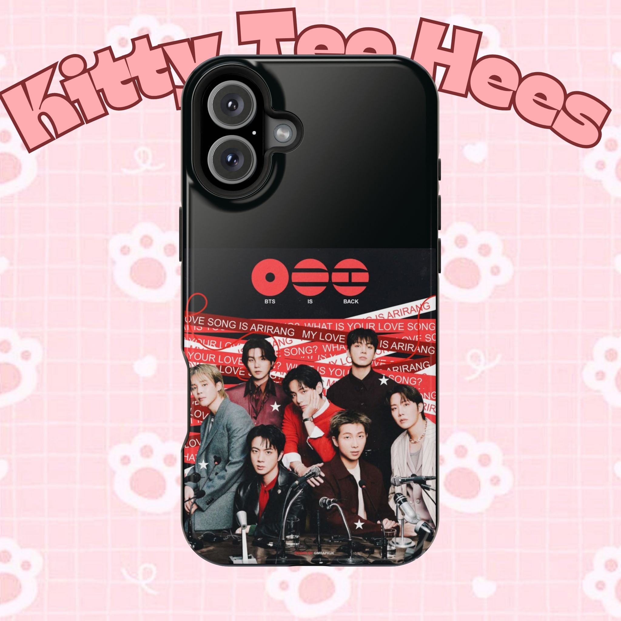 K-Pop BTS Arirang phone case by Printify featuring Bangtan concert image, impact-resistant design for smartphones.