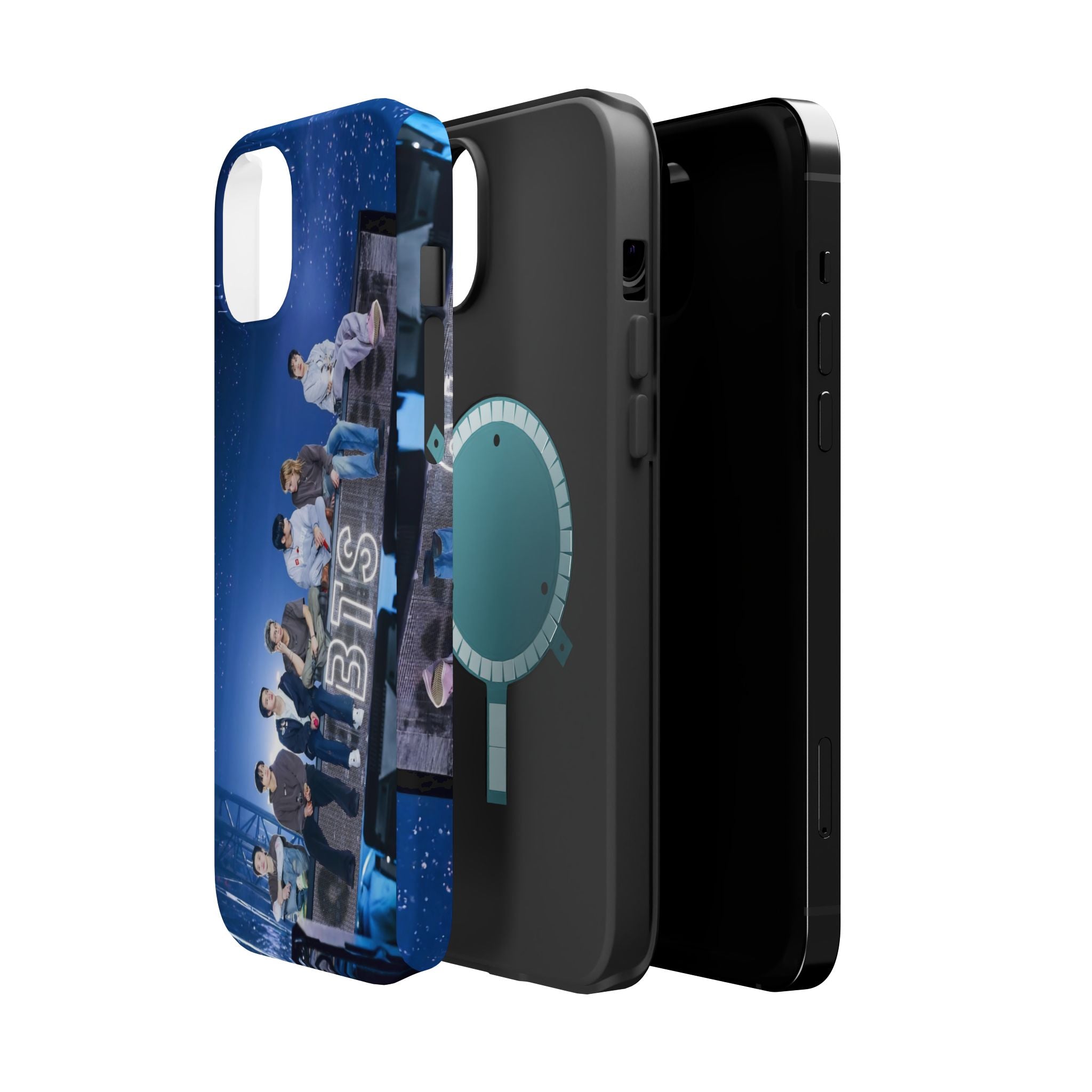 Printify BTS Bangtan World Tour Arirang impact-resistant phone case for iPhone 17 and Samsung Galaxy Ultra, featuring tour design.
