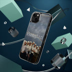 Clear impact-resistant phone case featuring cute Bangtan K-pop design for phones, offers stylish protection from Printify.