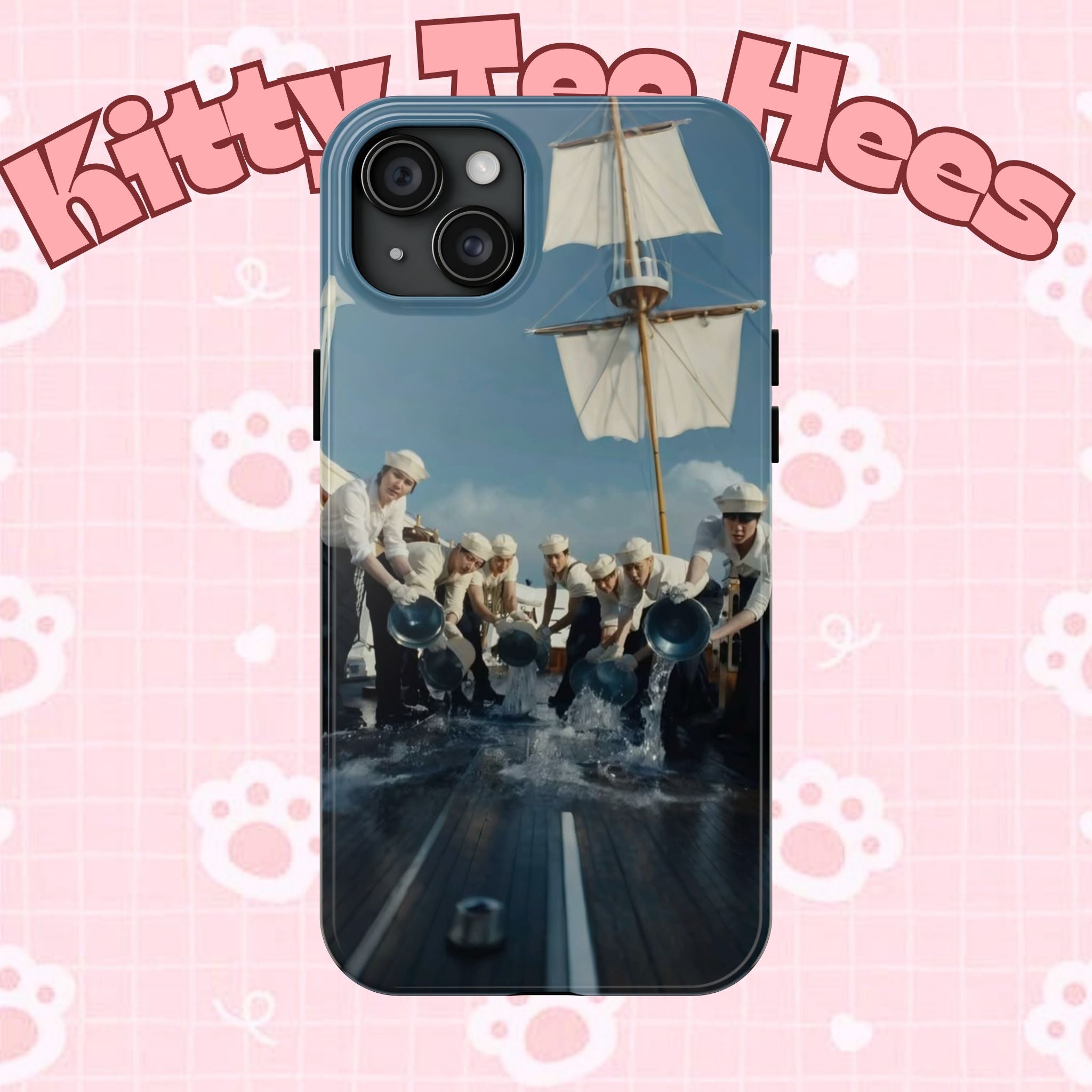 Cute Sailor BTS phone case by Printify featuring K-pop-inspired BTS Arirang design, perfect for BTS fans.