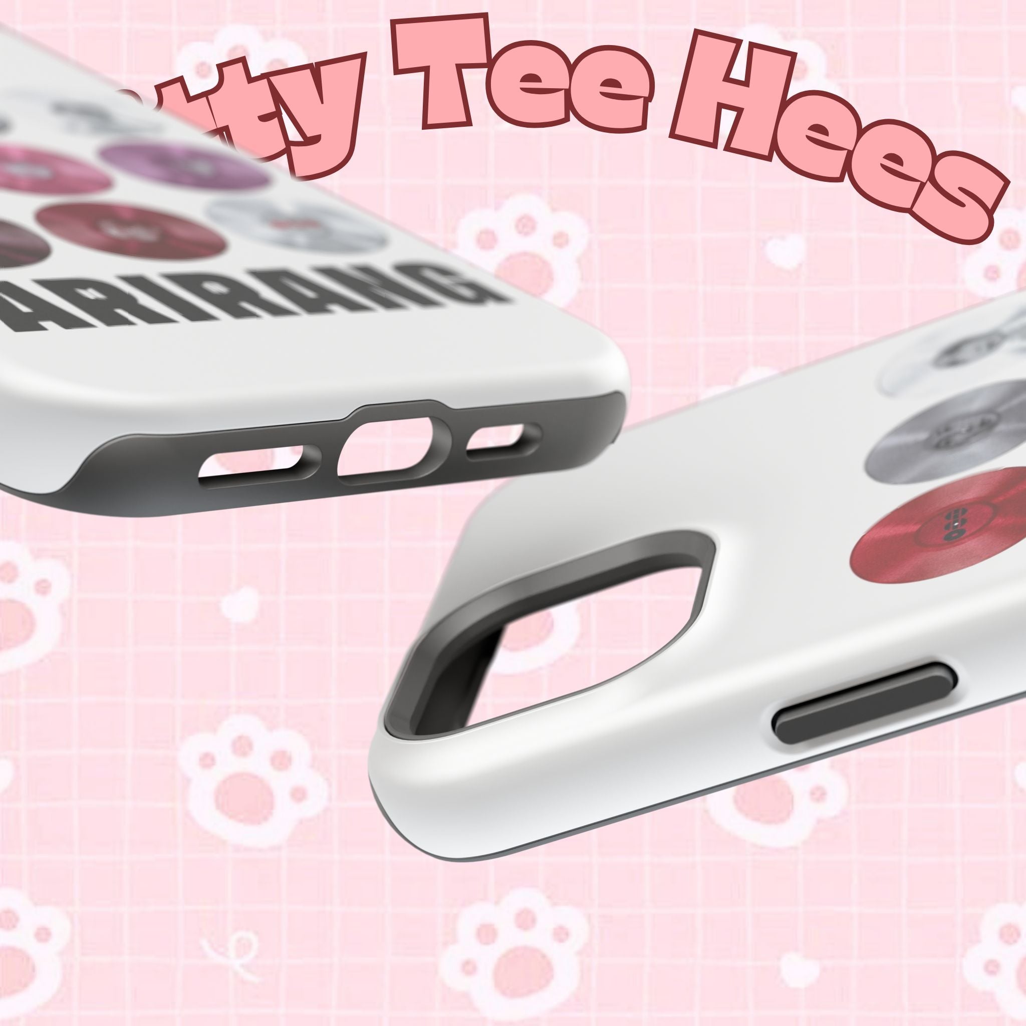 Impact-resistant phone case featuring Bangtan Arirang BTS vinyl record grid design, perfect for BTS fans.