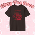 Arirang2026 BTS concert T-shirt featuring band photo, K-pop merch, Bangtan Boys shirt, casual K-pop group apparel.