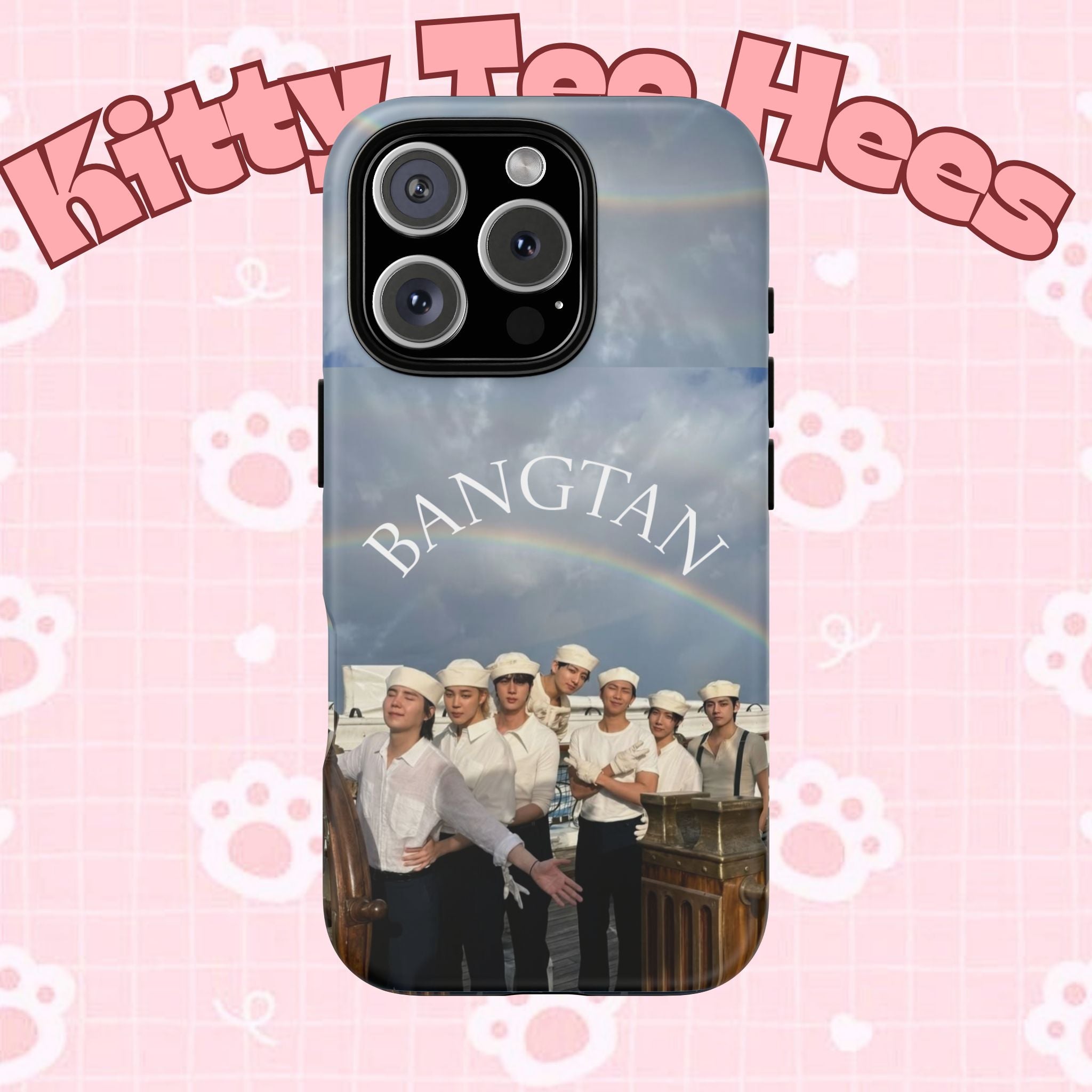Cute Sailor BTS Swim phone case for iPhone and Samsung featuring Bangtan Sailor design by Printify