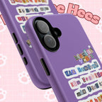 BTS member names phone case featuring Jungkook, Jimin, and RM for iPhone 17, with a durable tough case design.