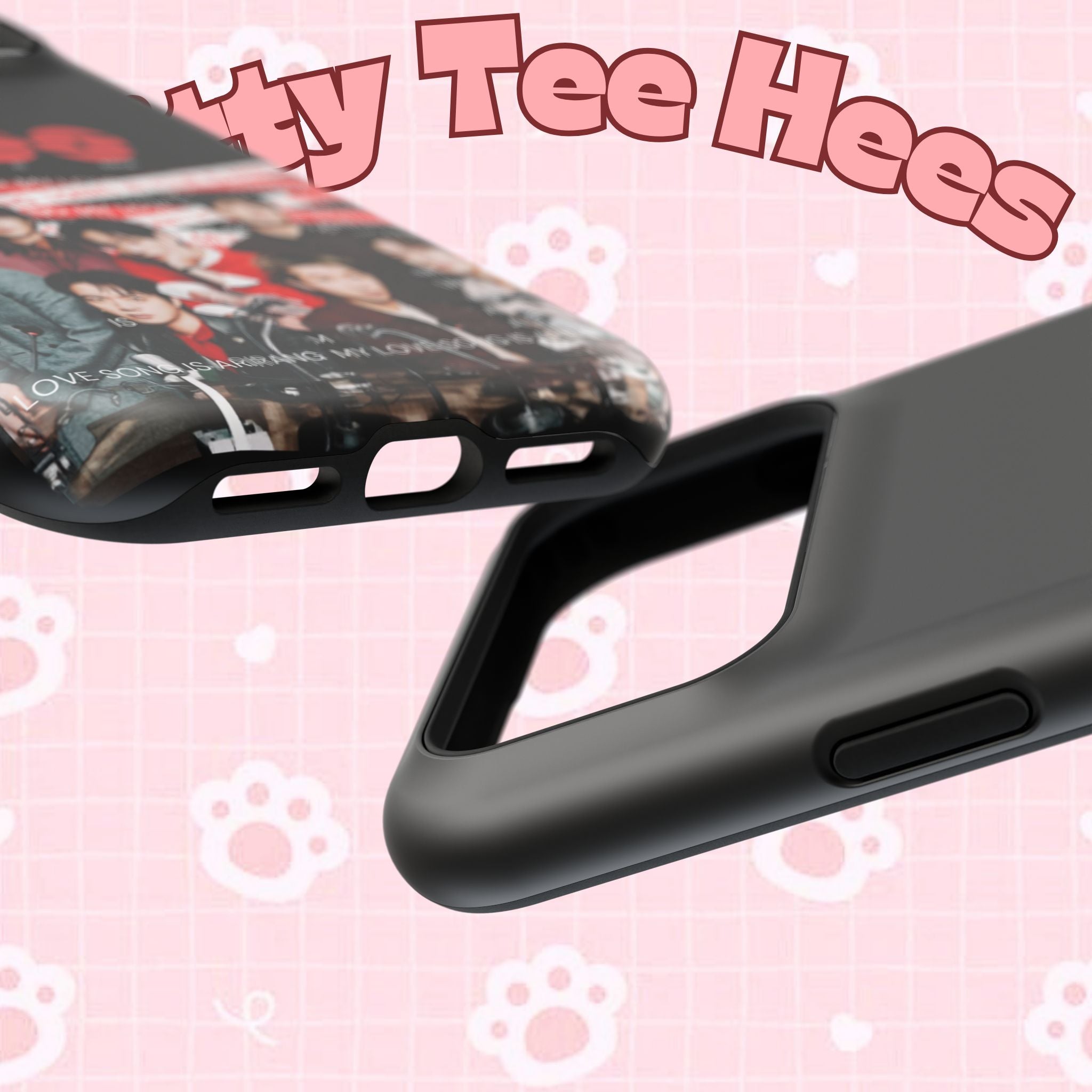 Printify BTS Bangtan phone case featuring a fanmade K-Pop concert design with impact-resistant protection for fans.