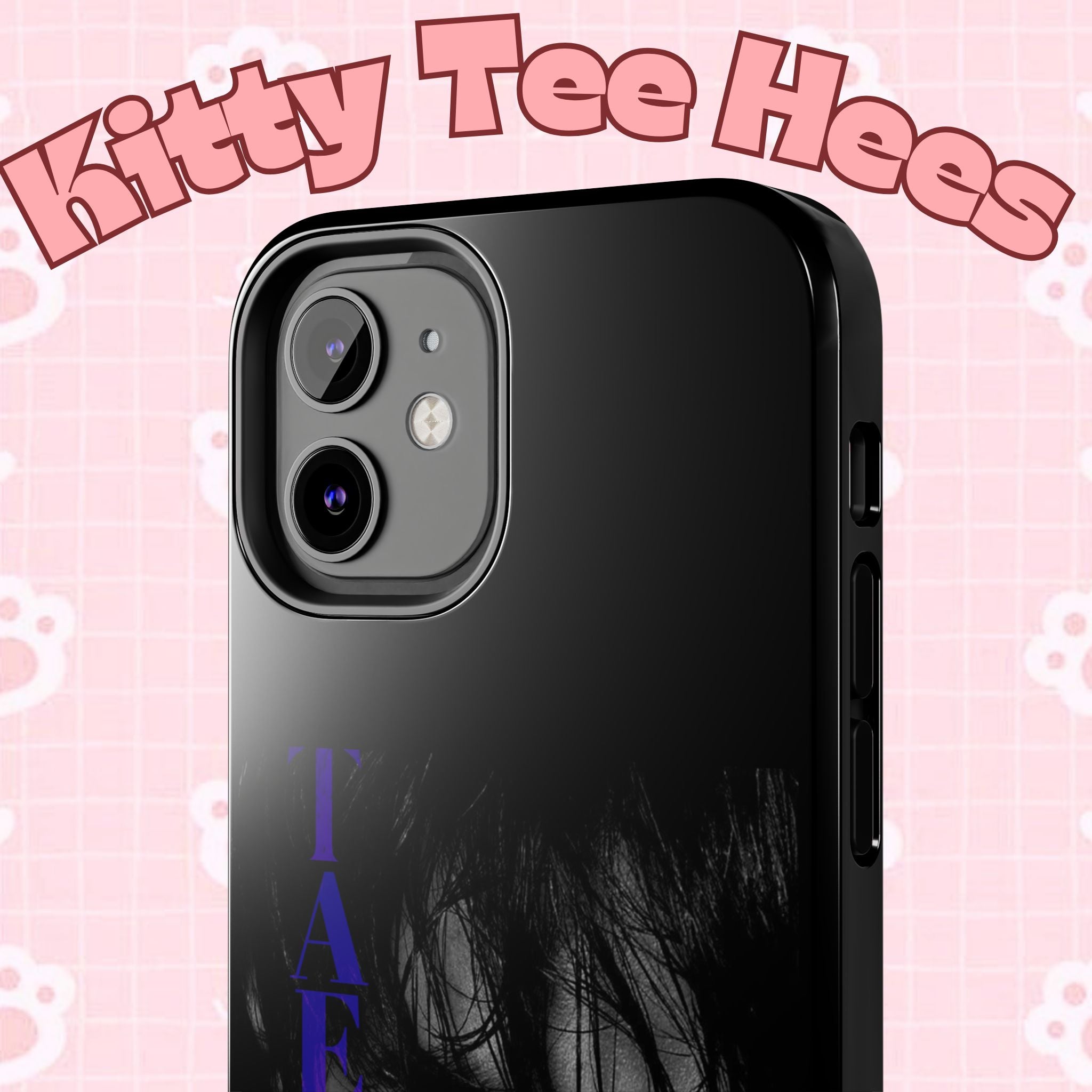 Dark Bangtan BTS Kim Taehyung tough phone case for iPhone and Samsung, featuring a custom design with BTS V artwork.