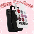 Impact-resistant Printify BTS Arirang vinyl record grid phone case featuring cool BTS fan merch design for fans.