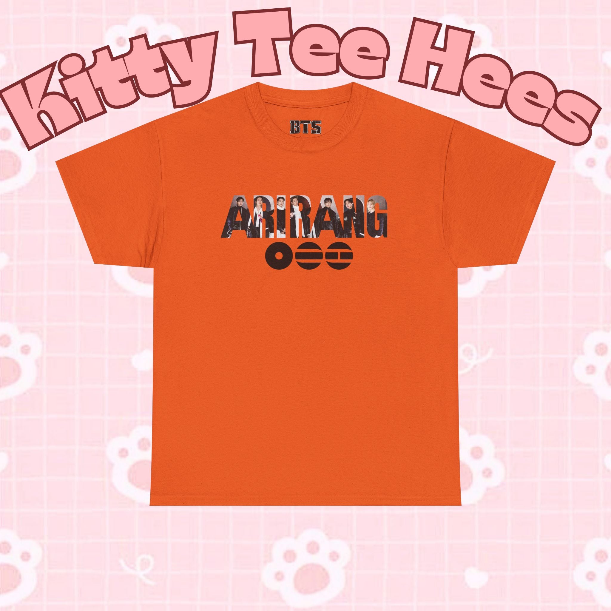 K-Pop inspired BTS concert T-shirt featuring Bangtan graphic design, perfect for BTS world tour fans, by Printify.