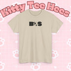 Black BTS Logo T-Shirt by Printify featuring Bangtan band emblem on a minimal K-Pop band shirt.