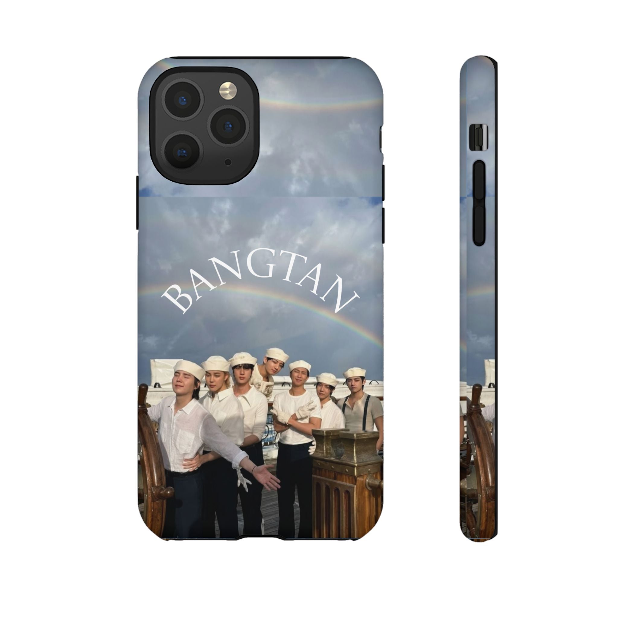 Cute Sailor BTS Swim phone case for iPhone and Samsung featuring Bangtan Sailor design by Printify.