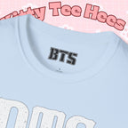 Printify BTS classic T-shirt featuring a simple outline design of Bangtan Boys, perfect for K-pop fans and BTS enthusiasts.