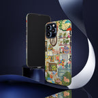 Printify cute cat framed iPhone 17 case featuring a cozy living room pet portrait design with stylish, colorful artwork.