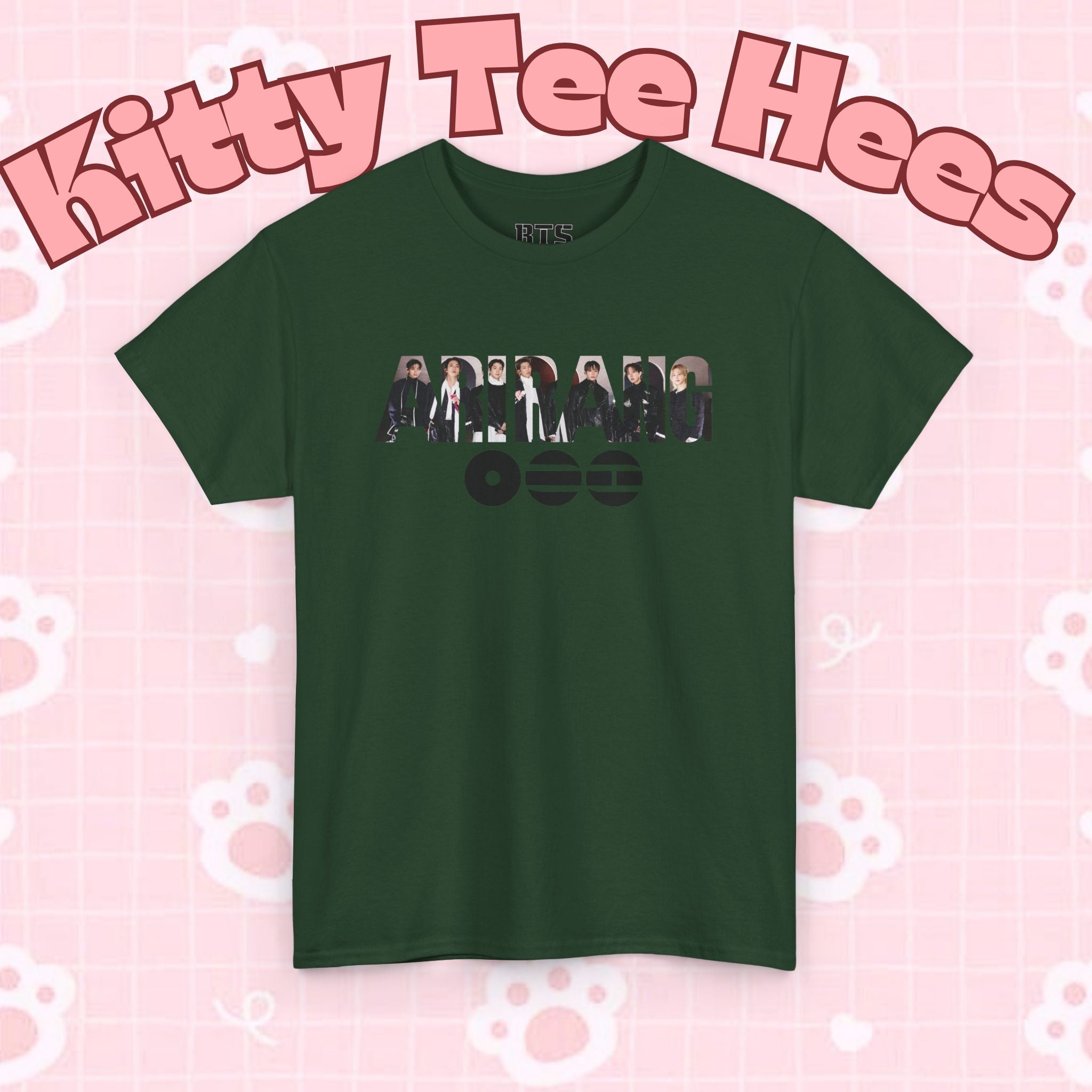 K-Pop inspired BTS concert T-shirt featuring Bangtan graphic design, casual fit, and vibrant print for BTS world tour fans.