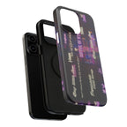 Neon Korean script BTS phone case for iPhone and Samsung, impact-resistant, featuring colorful Bangtan Sonyeondan design.