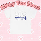 Cute BTS Jin Super Tuna T-shirt featuring a playful fish design, perfect for Bangtan fans and Jin concert attire.