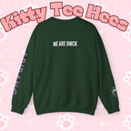 Lavender BTS Logo Arirang crewneck sweatshirt with K-pop band print, featuring BTS comeback design, made by Printify.