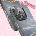 Cute Bangtan swim phone case by Printify, clear impact-resistant K-pop phone case with colorful design for smartphones.