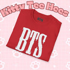 BTS classic T-shirt by Printify featuring a simple outline design of Bangtan Boys, casual K-Pop band tee for fans
