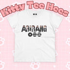Printify BTS ARIRANG graphic T-shirt featuring BTS logo and member names, casual unisex tee with colorful design.