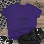 Printify Merry Go Round BTS Arirang 2026 album T-Shirt with carousel sketch and lyric script back print, casual and stylish design.
