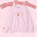 Funny Cat Cozy Pullover Sweatshirt | Cat Illustration, Cozy Vibes, Christmas 2025 gift, pet lovers - Kitty TeeHees