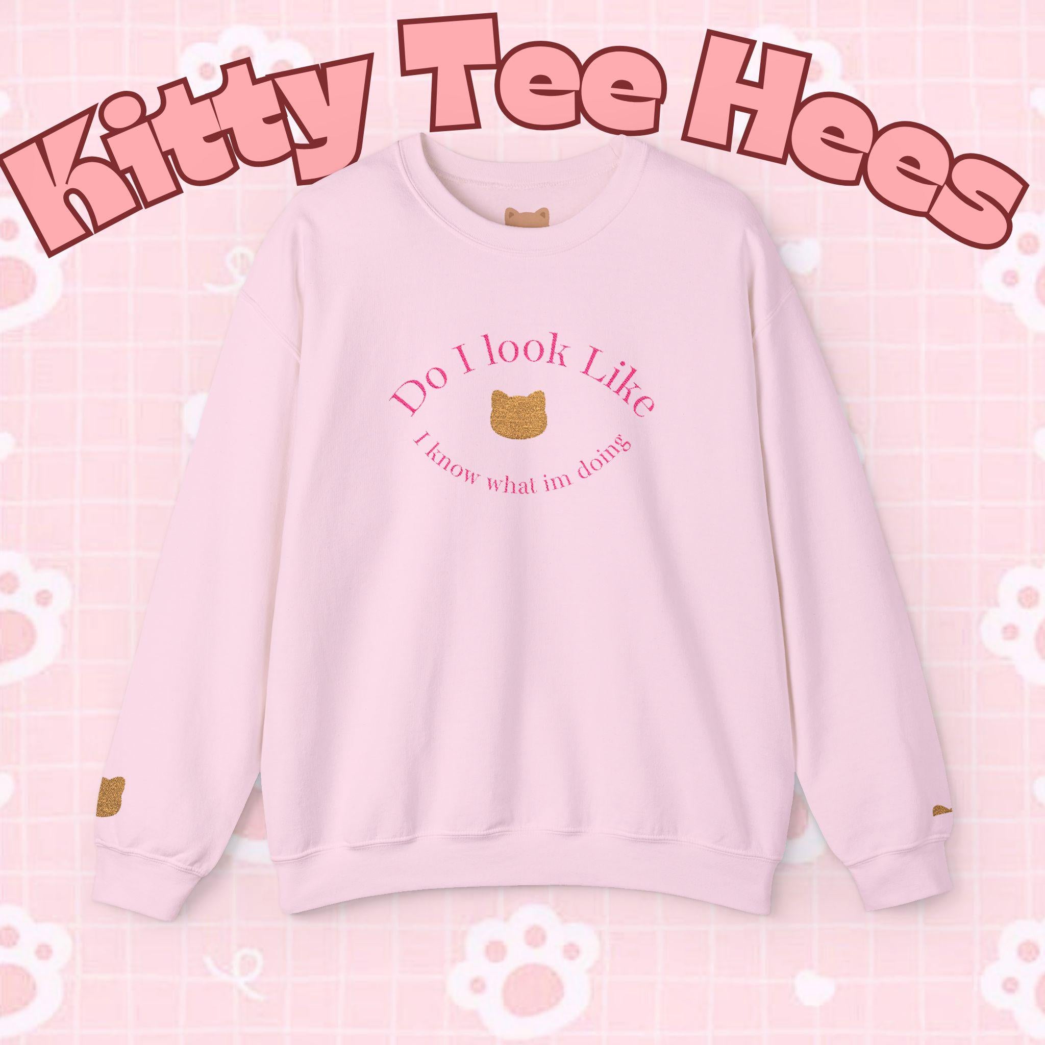 Funny Cat Cozy Pullover Sweatshirt | Cat Illustration, Cozy Vibes, Christmas 2025 gift, pet lovers - Kitty TeeHees