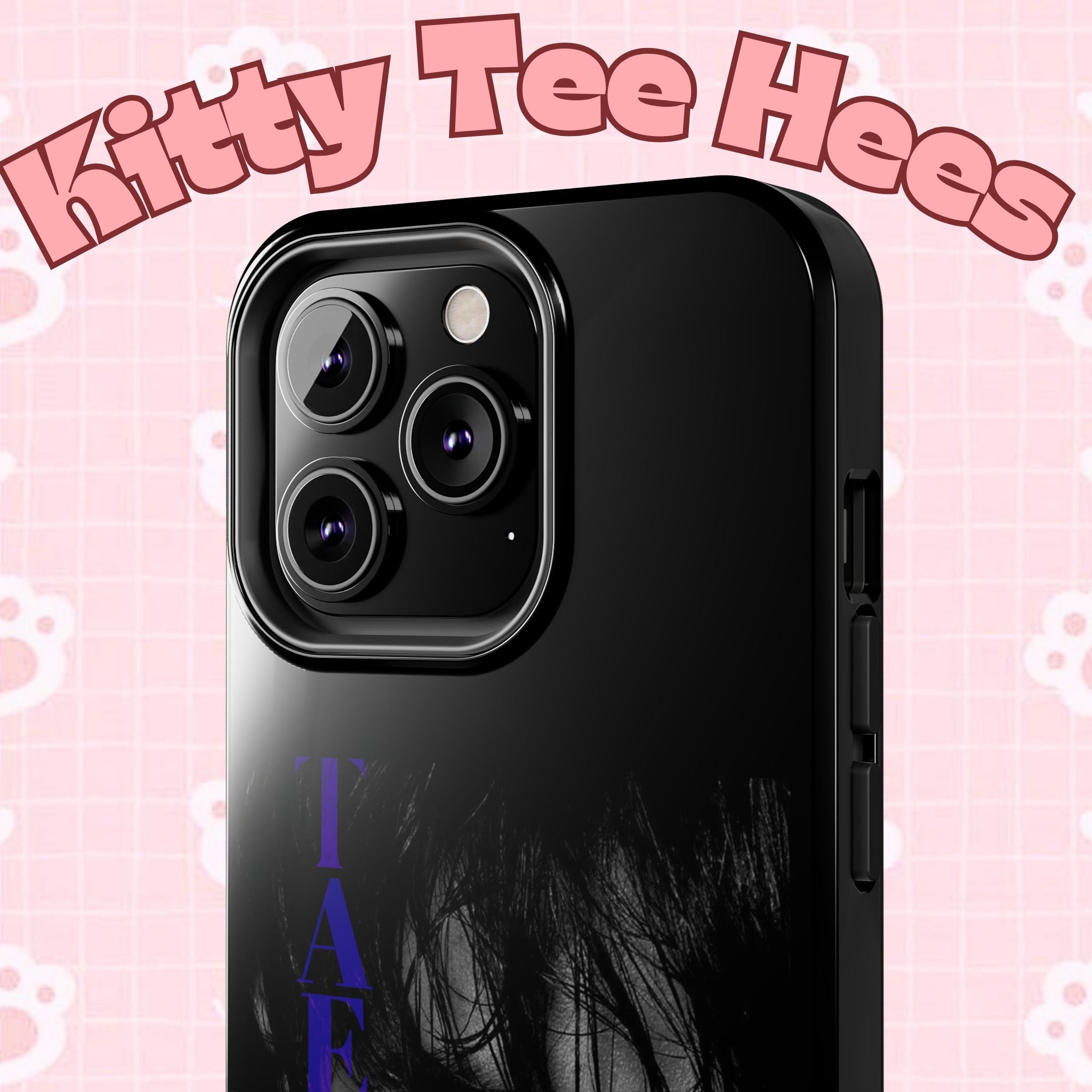 Dark Bangtan BTS phone case featuring Kim Taehyung (V) design for iPhone and Samsung, printed by Printify.