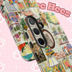 Printify cute cat framed phone case for iPhone 17 featuring a cozy living room pet portrait design with stylish charm.