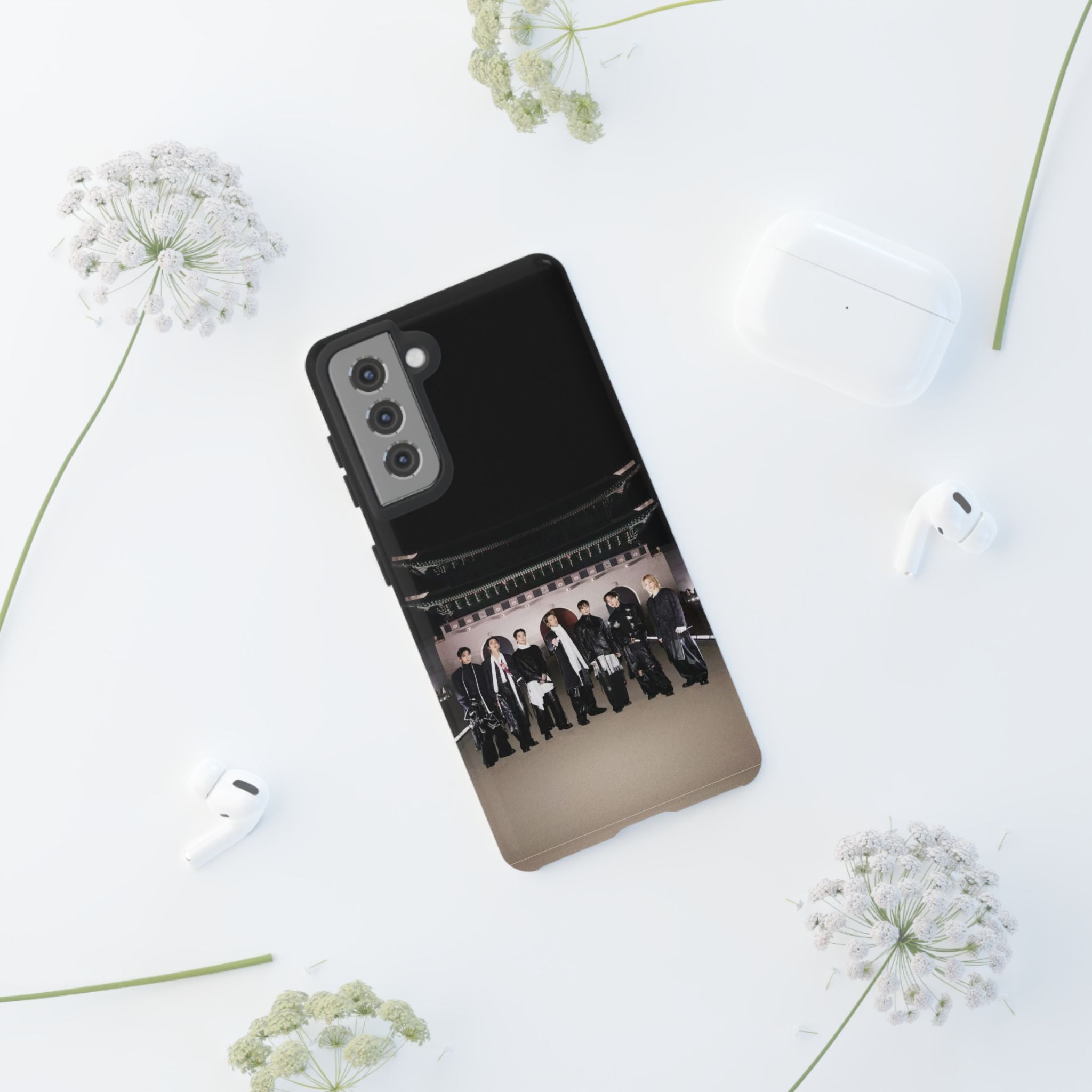 BTS Arirang phone case with BTS Swim Comeback design for iPhone, durable Printify K-pop Samsung case featuring BTS artwork.