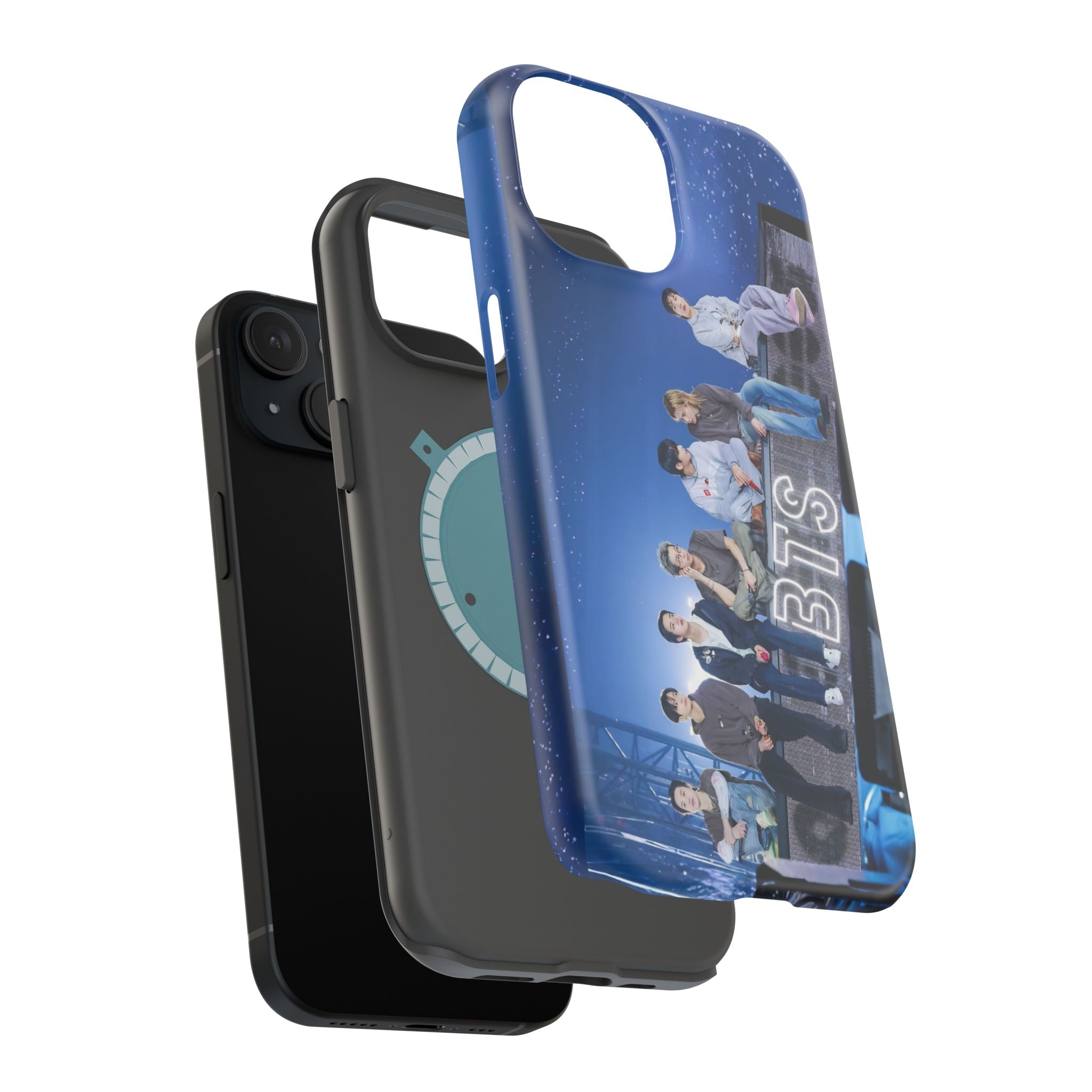 Printify BTS Bangtan World Tour Arirang impact-resistant phone case for iPhone 17 and Samsung Galaxy S26 Ultra, featuring vibrant tour design.