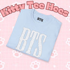 BTS classic T-shirt by Printify featuring a simple outline design of Bangtan Boys, casual K-Pop band tee for fans