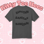 Black Bangtan Arirang Cool Flame Logo T-shirt by Printify featuring a back print design and bold flame logo graphic.