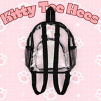 Transparent PVC BTS concert stadium backpack with clear design, ideal for school or stadium security, by Printify.
