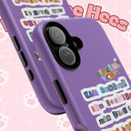 Custom Printify BTS member names phone case featuring Jungkook, Jimin, and RM for iPhone 17, tough protective cover.