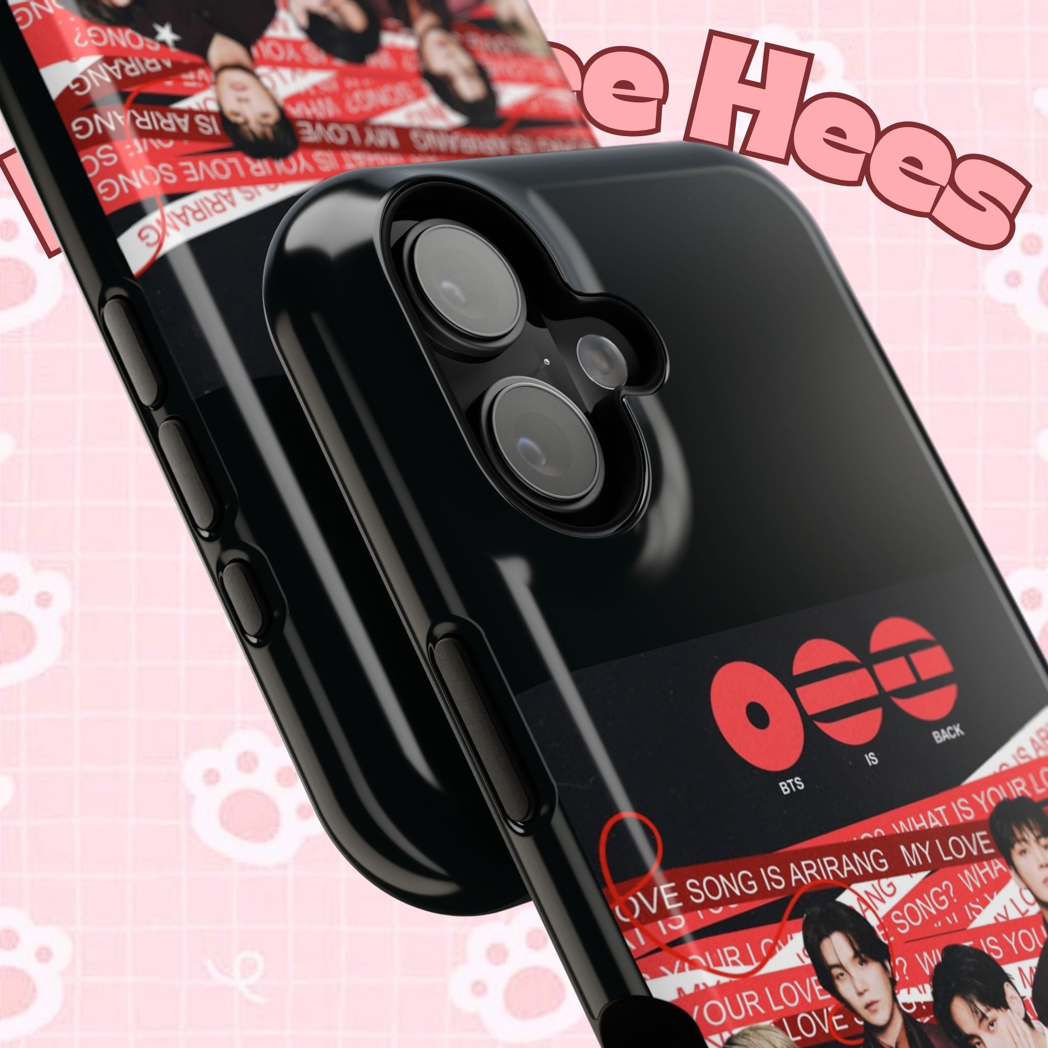 BTS Arirang phone case with Bangtan concert design, impact-resistant case featuring K-Pop band photo for smartphone protection.