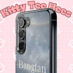 Clear impact-resistant phone case featuring cute Bangtan BTS K-pop design for smartphones by Printify.