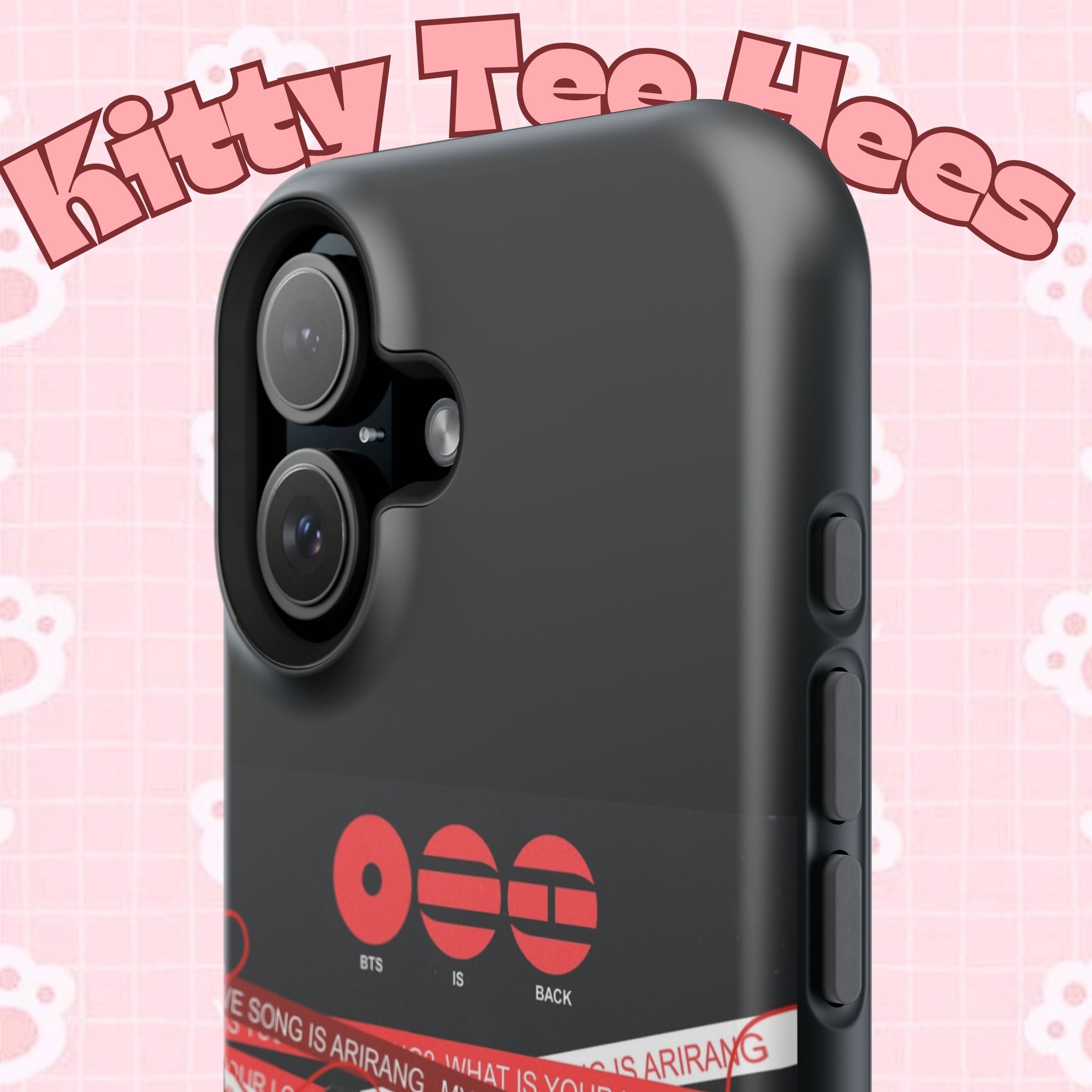 Printify BTS Arirang phone case featuring Bangtan concert design, impact-resistant K-Pop band photo phone cover.