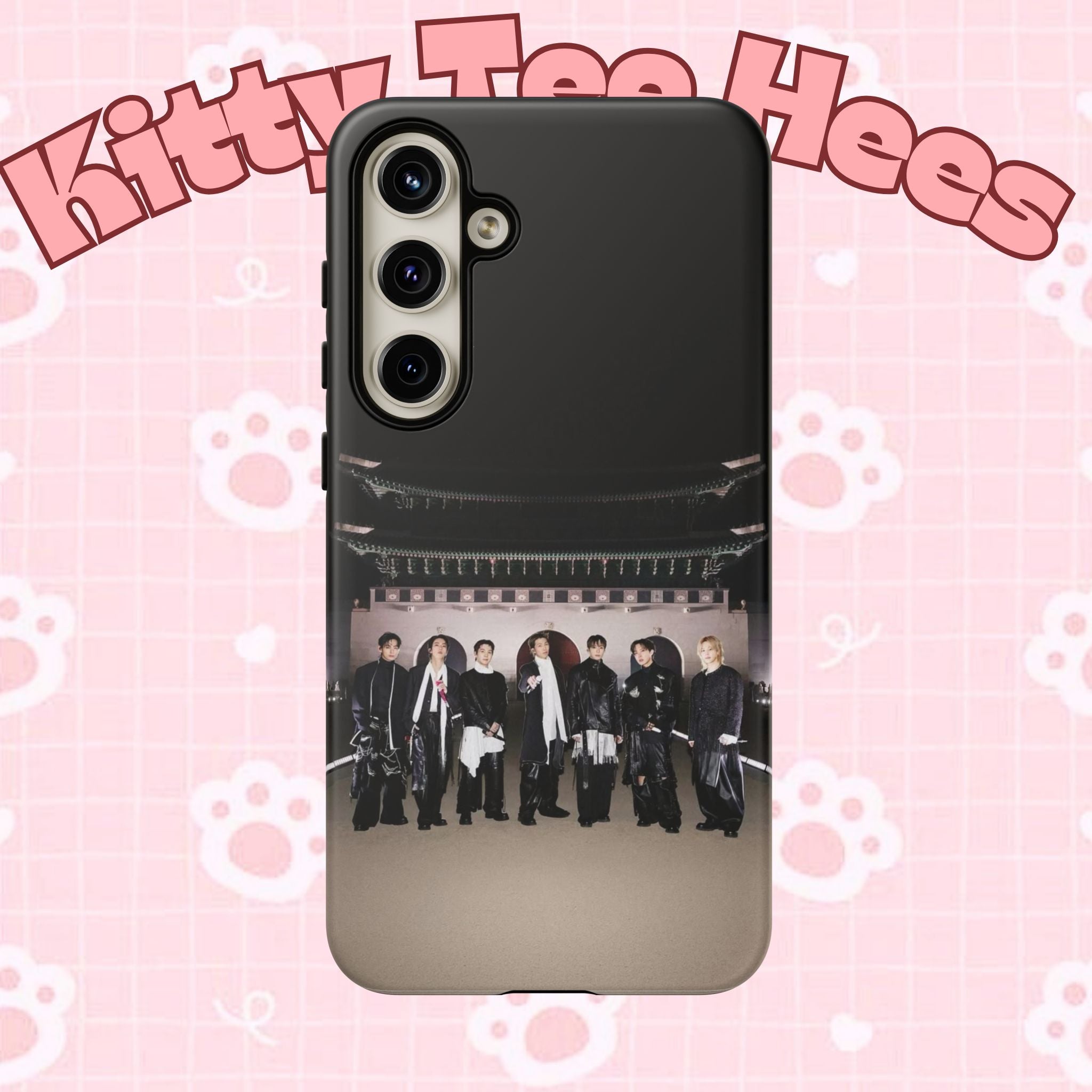 BTS Arirang and Swim comeback themed Samsung phone case with K-pop design, durable tough case by Printify for iPhone and Samsung models
