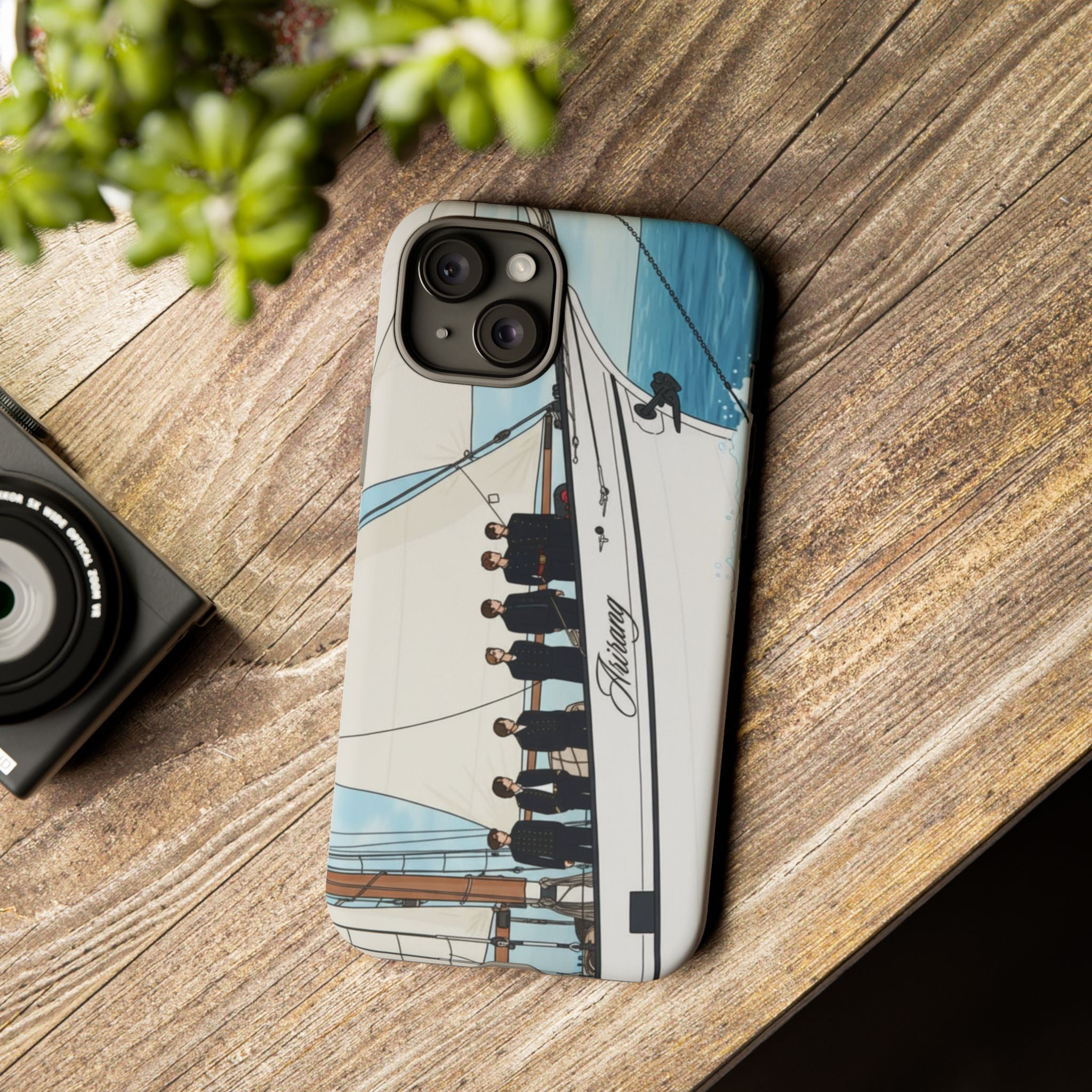 BTS Arirang swim phone case for iPhone 17 and Samsung, Printify concert-themed tough phone case with Bangtan design.