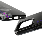 BTS Taehyung V tough phone case with dark Bangtan design for iPhone and Samsung, featuring Kim Taehyung artwork.