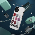 Printify Bangtan Arirang BTS vinyl record grid phone case featuring impact-resistant design and fan merch-inspired artwork.